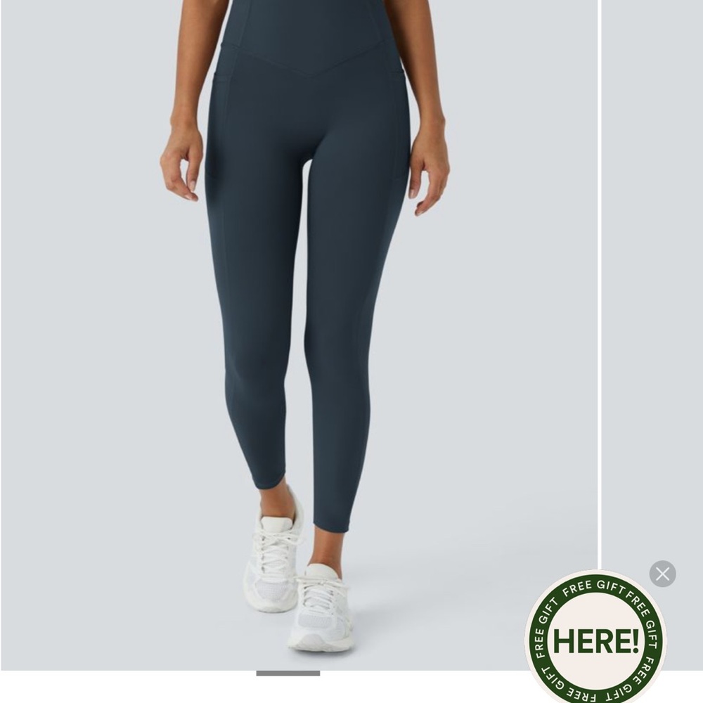 High-Rise Sculpting Leggings – Slate Blue
